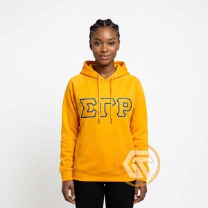 Sweat-shirt à capuche de sororité personnalisé de haute qualité en molleton de coton écologique Sigma Gamma Rho, broderie frontale - Product Image 2