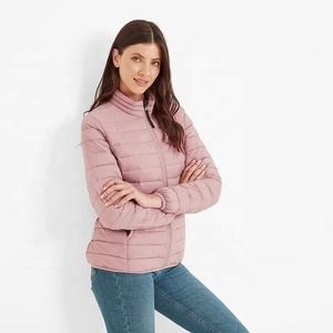 Chaqueta Acolchada Tejida para Mujer, Cuello Alto, Cierre de Cremallera, Ligera, Resistente al Viento, Manga Larga, Ropa de Invierno - Product Image 5