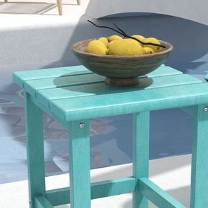 Tavolino Quadrato da Esterno in HDPE da 15 Pollici per Sedia Adirondack, Ideale per Giardino o Prato - Product Image 3