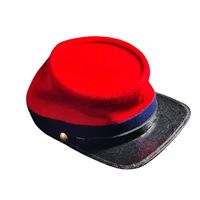 Gorra Kepi de la Unión Civil, específicamente identificada como una gorra de campo que se usaba por oficiales de grado mayor o teniente coronel.