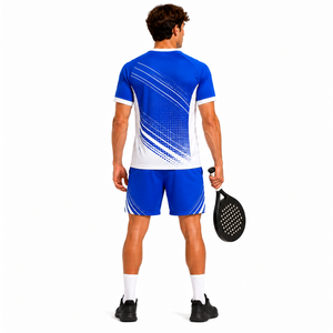 Uniforme de Pádel Transpirable Personalizado para Verano, Ropa Deportiva para Hombre con Estampado por Transferencia de Calor, 100% Poliéster, Secado Rápido, Manga Corta - Product Image 6