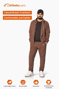 Ensemble de survêtement décontracté 2-en-1 pour homme en polyester et élasthanne, veste légère zippée et pantalon de jogging - Product Image 2