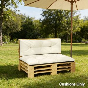 Coussin de remplacement blanc crème pour chaise de jardin, pour l'extérieur (uniquement le coussin) - Product Image 1