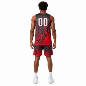 Ensemble de maillots de basket-ball pour hommes, sans manches, col en V, impression personnalisée, polyester respirant, uniforme pour l'entraînement et les matchs, vêtements unisexes - Product Image 2