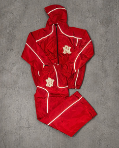 OEM Custom Nylon Windbreaker Tracksuits Zip up Jacket Suit Sweat <b>Pants</b> Jogger Sets Patchwork Nylon Tracksuit Sweatsuit for Men - Product Image 6