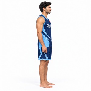 Ensemble de maillot et short de basket-ball pour hommes, respirant, léger, vêtements de sport athlétiques, pour entraînement d'équipe et matchs - Product Image 3