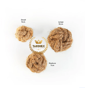 Balle de noix de coco biologique Jouet à mâcher écologique pour animaux de compagnie pour chiens, balle à mâcher sûre avec fibres naturelles - Product Image 6