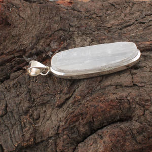 Large Vintage Rainbow Gemstone Pendant 925 Sterling <b>Silver</b> Bezel Setting <b>Simple</b> <b>Necklace</b> Colorful Iridescent Stone Jewelry - Product Image 2