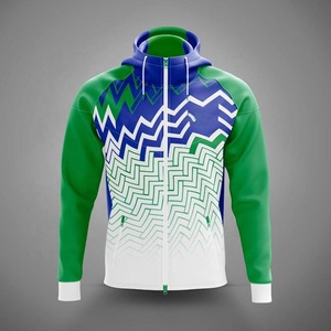 เสื้อฮู้ดแบบซิปเต็มตัวสำหรับผู้ชายและ100% ผ้าขนแกะโพลีเอสเตอร์พิมพ์ลายนูนเหมาะสำหรับใส่ไปยิมของผู้ชายฤดูใบไม้ผลิผลิตตามสั่ง - Product Image 5