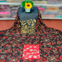 Nouvelle Collection 2025 – Tissu Sergé Jacquard Léger en Coton et Polyester (50/50) avec Motif Floral pour Femmes et Filles – Écologique