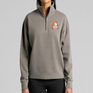 Sudadera con cierre de media cremallera, efecto desgastado, hecha de forro polar de peso medio de 320 GSM con 80% algodón y 20% poliéster. Sudaderas personalizadas. - Product Image 5