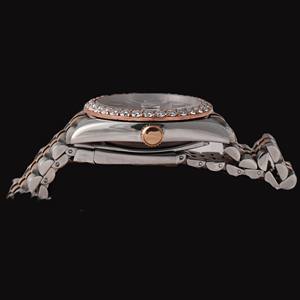 Relojes Mecánicos de Lujo al por Mayor con Esfera Negra, Fecha Automática, Bisel de Dos Tonos y Diamantes de Moissanita en Acero Inoxidable - Product Image 4