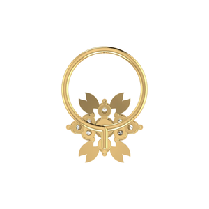 AJRETAIL 0.08 Carat Natural <b>Diamond</b> Round Brilliant Cut 14K Gold Ethnic Women's <b>Nose</b> Pin HI Color VS-SI Clarity Fine Rings - Product Image 5