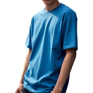 Custom Wholesale Mens Blank 100% Cotton <b>Tshirt</b> Logo Printing High Quality Plain Plus Size 100% cotton T-shirt for men loose fit - Product Image 1