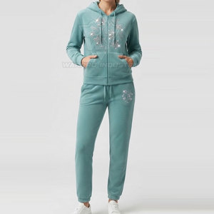 Full Zip Rhinestone Hoodie with <b>Jogger</b> Pants <b>Matching</b> <b>Set</b> for Women Diamond Look Hoodie and <b>Jogger</b> Pants Tracksuit - Product Image 2