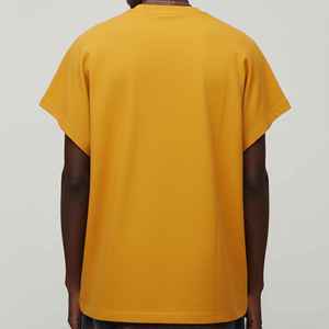 Camiseta de cuello redondo para hombre, estilo nuevo, 100% algodón peinado, 210 g/m², de secado rápido, antiarrugas, con logotipo personalizado, color sólido. - Product Image 3