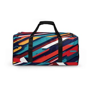Custom Logo Sublimation Printed Duffle Bags Waterproof Travel Gym Sports Duffel Bag Large Capacity with Zipper - Product Image 1
