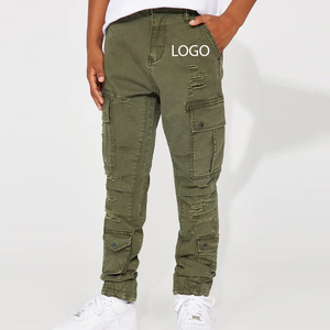 Pantalon en jean décontracté pour garçons, design tendance, couleur durable, avec logo personnalisé, prix usine, pas cher - Product Image 1