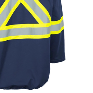 เสื้อฮู้ดนิรภัยแบบกันน้ำ Hi Vis ANSI Class 2 สำหรับผู้ชาย ป้องกันรอยยับ ระบายอากาศได้ดี ไฟ LED กระพริบ ชุดทำงาน รับผลิตแบบ OEM พร้อมสกรีนโลโก้ตามสั่ง - Product Image 5