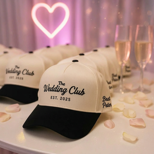 Wholesale Custom Logo Vintage <b>Wedding</b> 5-Panel Baseball <b>Hat</b> High Quality Common Fabric <b>for</b> Parties - Product Image 1