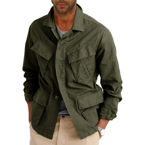 Field Style Utility <b>Jacket</b> Men Custom Outdoor Workwear Multi Pocket <b>Lightweight</b> <b>Casual</b> <b>Jacket</b> - Product Image 4