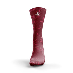Men's Crew Socks Anti <b>Slip</b> Quick Dry Anti Bacterial Digital Printed Cuff Logo Spandex/<b>Nylon</b>/Cotton for Yoga & Outdoor Sports - Product Image 2