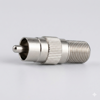 Connecteur RCA mâle vers F femelle, adaptateur audio-vidéo coaxial, convertisseur de câble RF, raccord de couplage métallique pour antenne TV