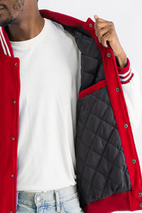 Customized Logo Printing <b>Men</b> Varsity <b>Jacket</b> for man New Streetwear Style Stand Collar Adult Size Latest Arrival - Product Image 4