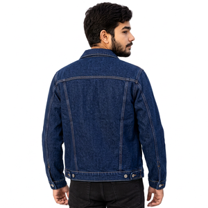 Vestes en jean personnalisées avec logo brodé Vestes en jean personnalisées pour les marques de vêtements Denim noir Livraison rapide - Product Image 6