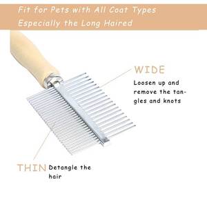 Peignes de toilettage pour animaux de compagnie en plastique personnalisés, à dents fines, pour démêler et prendre soin du pelage - Product Image 2