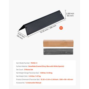 Barre Aromatizzanti per Griglie Weber Spirit I II Serie 200, 15 Pezzi di Ricambio per Griglie, Inclusi Spirit II E-210, II E-220-BBQ - Product Image 1