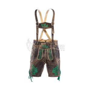 Pantalones Cortos de Cuero de Cabra Mountain Pride para Hombre, Bordados, Tradicionales para Festivales de Cerveza - Product Image 4