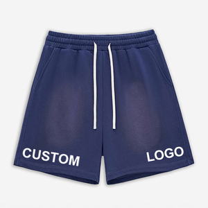 Pantalones Cortos Deportivos de Algodón 100% Pesado para Gimnasio, con Cordón Ajustable, Transpirables, para Hombre - Product Image 4