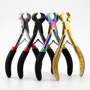 Pinzas de Corte de Queratina de Acero Inoxidable Cross Edge Corporation para Extensiones de Cabello, Mecanismo de Doble Resorte, Precisión - Product Image 6