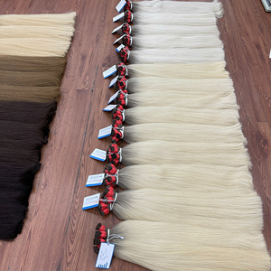 2026 Large Stock Color Human Hair Extensions Soft Silky Smooth Straight <b>Russian</b> Hair Bulk Virgin Human Hair Direct Factory Price - Product Image 6