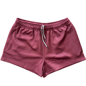 Shorts de rugby hip-hop unisexes personnalisés, couleur unie, imprimé numérique, taille élastique, 100 % polyester, imperméables – Grande Vente - Product Image 1