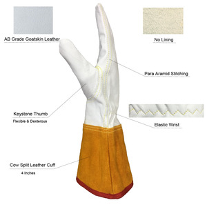 Working Gloves Fire <b>Pits</b> Grilling Welding Full Palm Nylon Diamond Texture Flexible Anti-Vibration General Purpose - Product Image 2