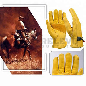 Disposable Leather <b>Gloves</b> for Casual Use Abrasion Resistance Anti Cutting Hand Protection Safety Work Cow Hides Leather <b>Gloves</b> - Product Image 3