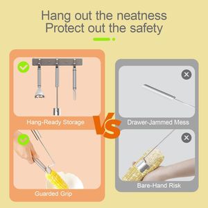 Set di 3 Pelatrici Efficienti per Frutta e Verdura, Include Sbucciatore per Pannocchie, Separatore per Mais e Supporto per Mais - Product Image 2