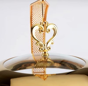 Steel Chafing Dish Wedding Party <b>Decoration</b> Food Warmer with <b>Lid</b> Customized Size Embossed Design Chafing Dish - Product Image 4