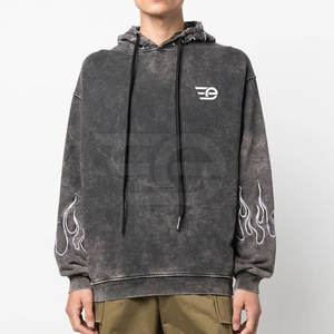 Sweat-shirts à capuche délavés pour hommes – Tendance streetwear décontractée et élégante, pull-over doux à manches longues, vêtement léger - Product Image 2