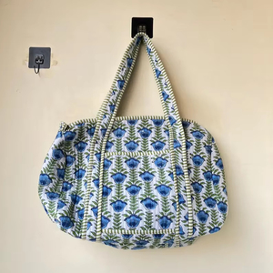 Sac fourre-tout matelassé léger de couleur unie, grande capacité, en coton, à bandoulière, fermeture ouverte, pour femme, toutes saisons - Product Image 1