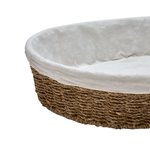 Cesta ovalada de junco marino a precio económico, cesta ovalada de junco marino, cesta tejida a mano con forro para almacenamiento en el hogar, venta al por mayor desde Vietnam - Product Image 3