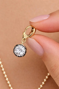 Pendentif en diamant de laboratoire de luxe, toutes formes, certifié IGI, or 18 carats, bijoux fins pour femmes, bijoux personnalisés - Product Image 2