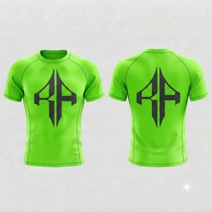 Camiseta Deportiva de Manga Corta para Hombre, Nueva, de Alta Calidad, Cuello Redondo, Impresión por Sublimación, Secado Rápido, Transpirable, Material de Spandex/Poliéster - Product Image 1