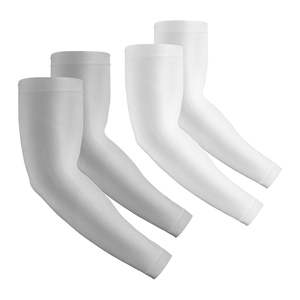 Nuevas Mangas Protectoras de Poliéster Sólido Premium UPF50+ de Tres Cuartos de Longitud, Color Naranja y Blanco, Protección Solar para Hombre, Varios Colores - Product Image 4