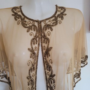 Traje de fiesta con flecos y abertura irregular, estilo latino, con cuentas de perlas y hombros descubiertos, para mujer, ideal para cumpleaños y espectáculos, con pedrería. - Product Image 3