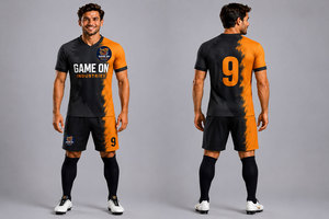 Conjunto de Uniforme Deportivo Transpirable para Fútbol, Color Morado y Negro, Talla 9, de Game On Industries - Product Image 3