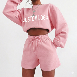 Womens Long Sleeve TShirt & Short Pant <b>Set</b> Comfortable Breathable Cotton Pajama Sleepwear Lounge <b>Set</b> for Ladies Wear Bulk Export - Product Image 1