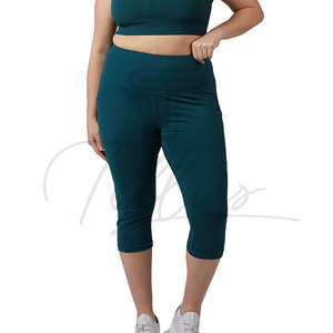 Wholesale Women High Waist Capri Leggings Tummy Control Stretch Yoga Workout Pants Custom Logo Fitness Activewear - Product Image 5